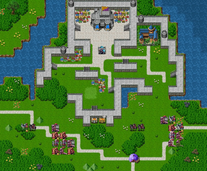 Bản đồ chiến thuật Chapter 12 — Upheaval: grid địa hình, vị trí quân, mục tiêu và loot