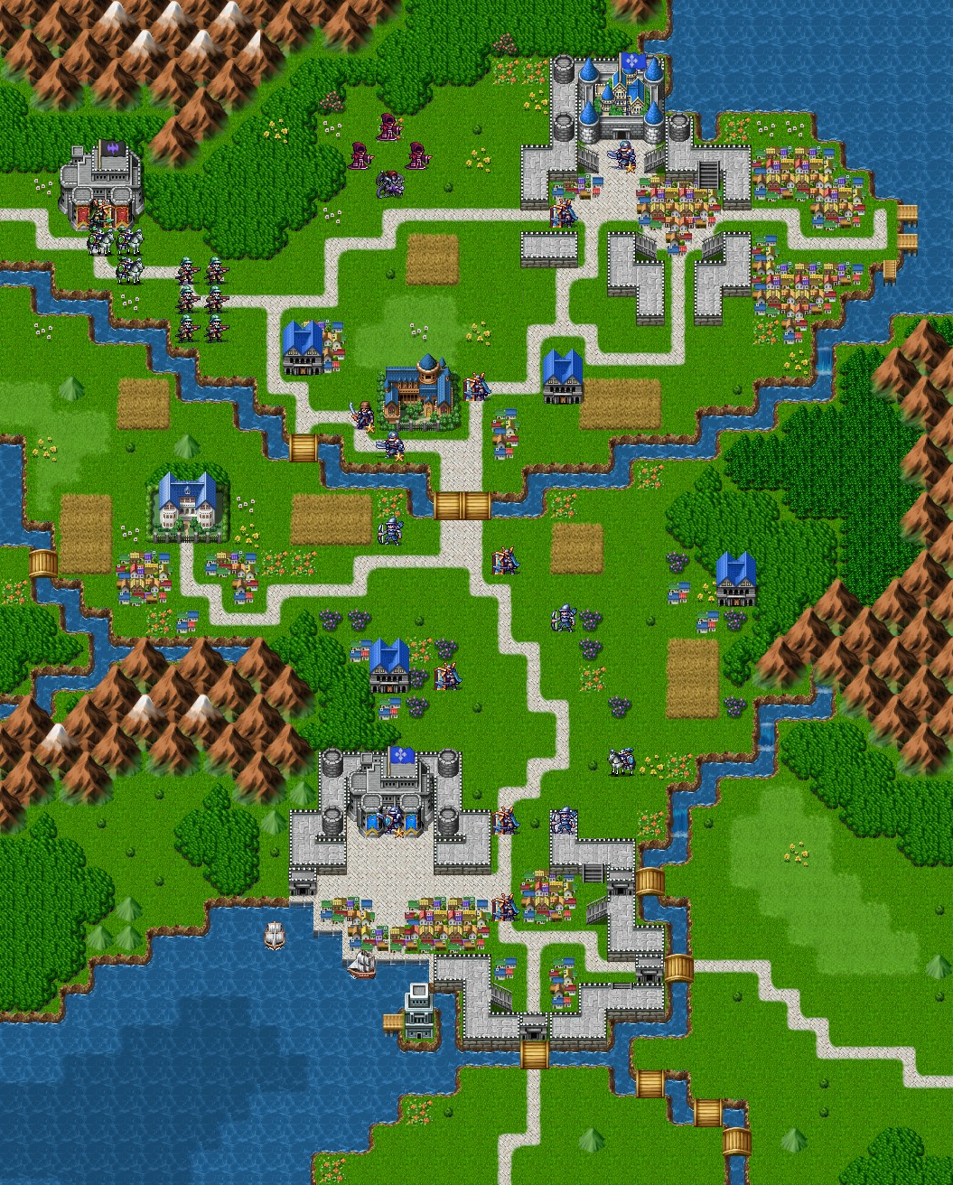 Bản đồ chiến thuật Chapter 13 — Conquest: grid địa hình, vị trí quân, mục tiêu và loot