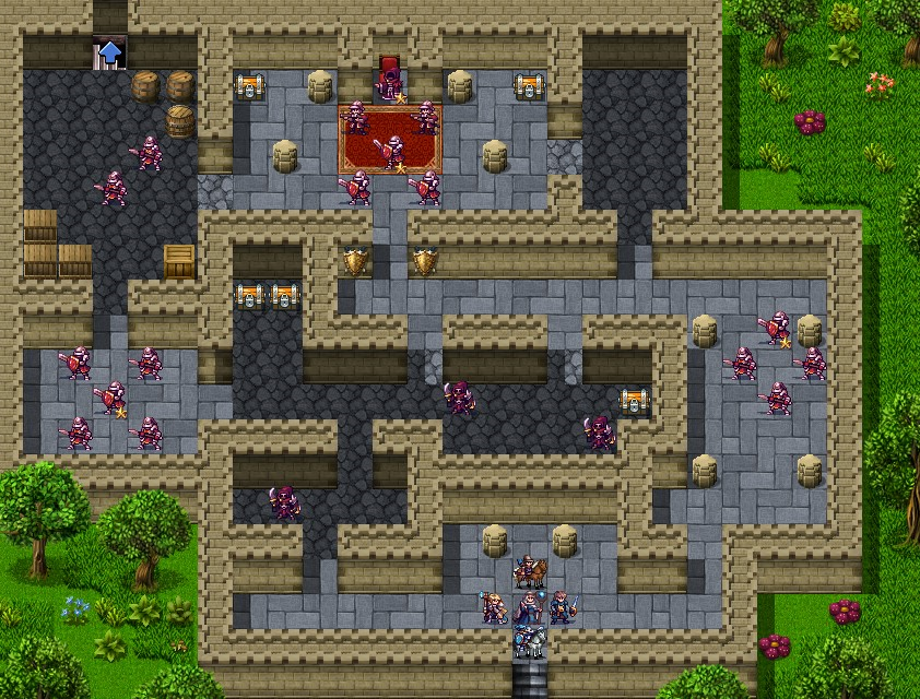 Bản đồ chiến thuật Chapter 14 — Paladin, Undaunted: grid địa hình, vị trí quân, mục tiêu và loot