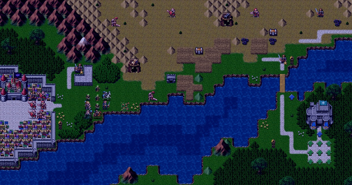 Bản đồ chiến thuật Chapter 15 — Westerfield Escape: grid địa hình, vị trí quân, mục tiêu và loot