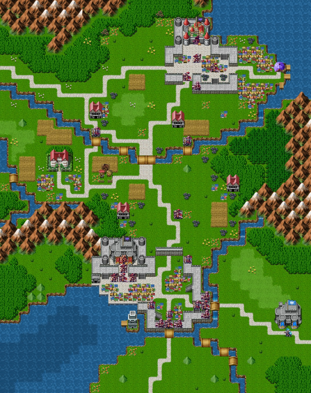 Bản đồ chiến thuật Chapter 26 — Stormrook Looms: grid địa hình, vị trí quân, mục tiêu và loot