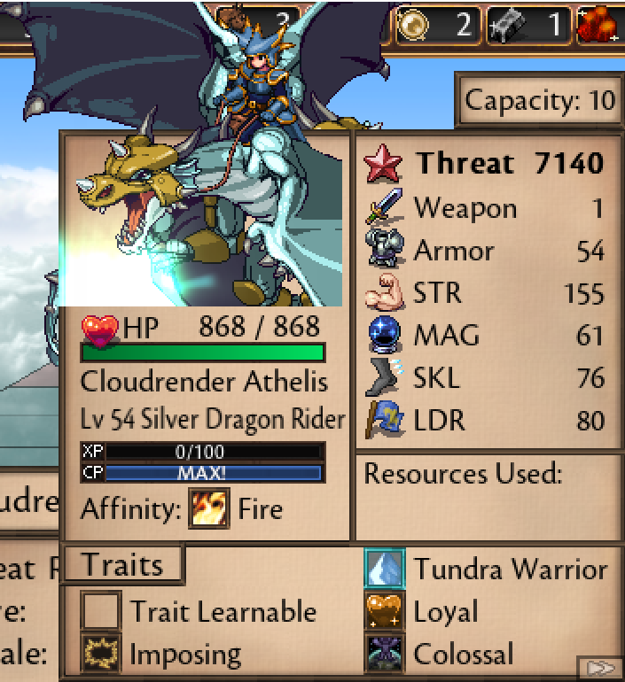 Cloudrender Athelis — stat card