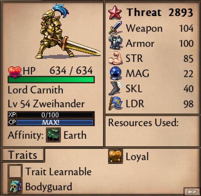 Lord Carnith — stat card